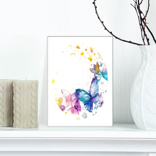 Designart - Butterfly on White Paper